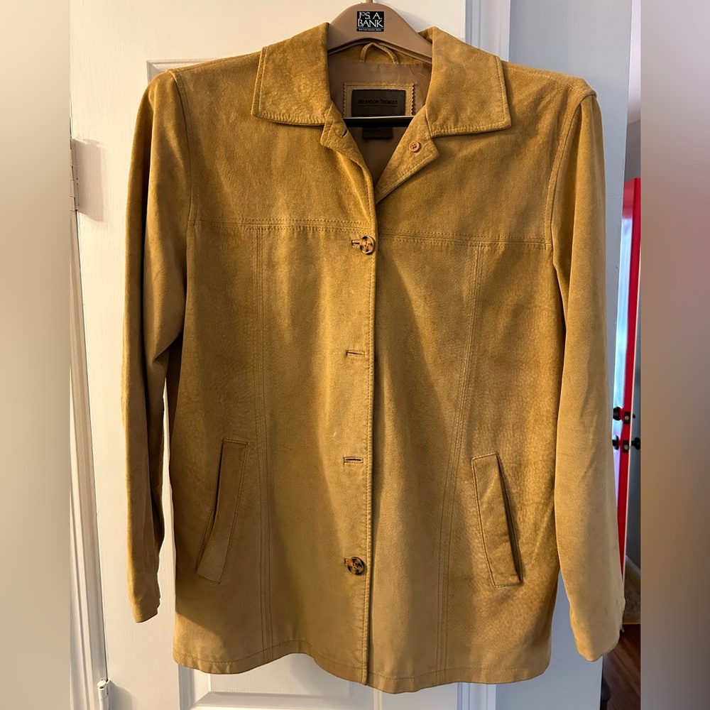Brandon Thomas Single Breasted Suede Jacket